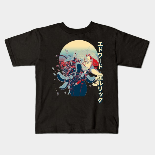 Edward Elric Kids T-Shirt by Retrostyle